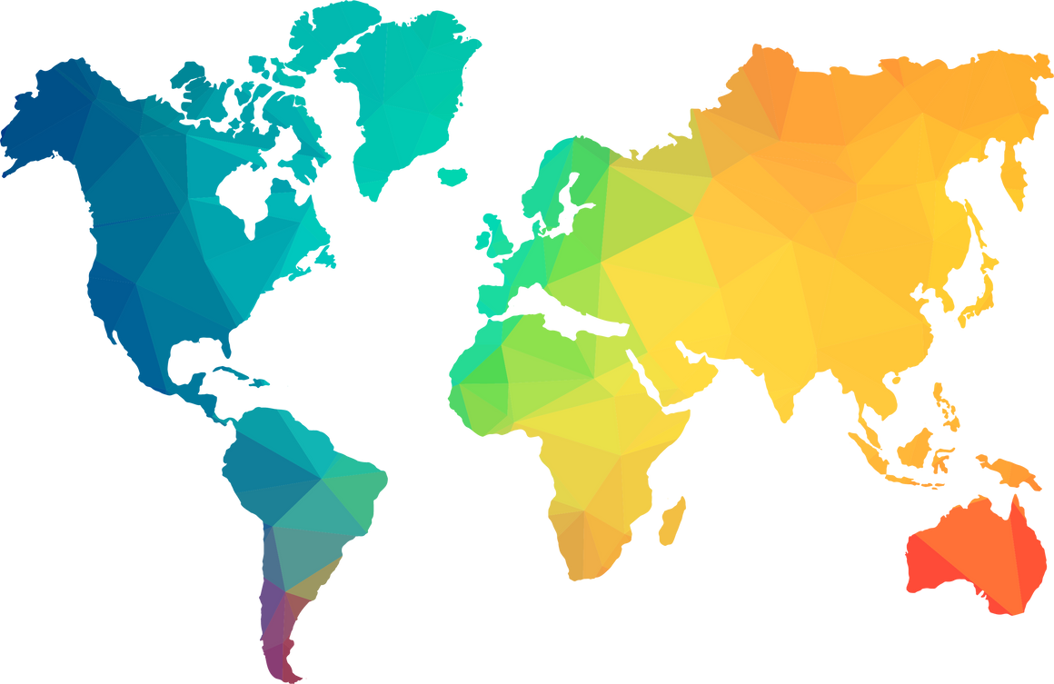 Abstract Polygon World Map